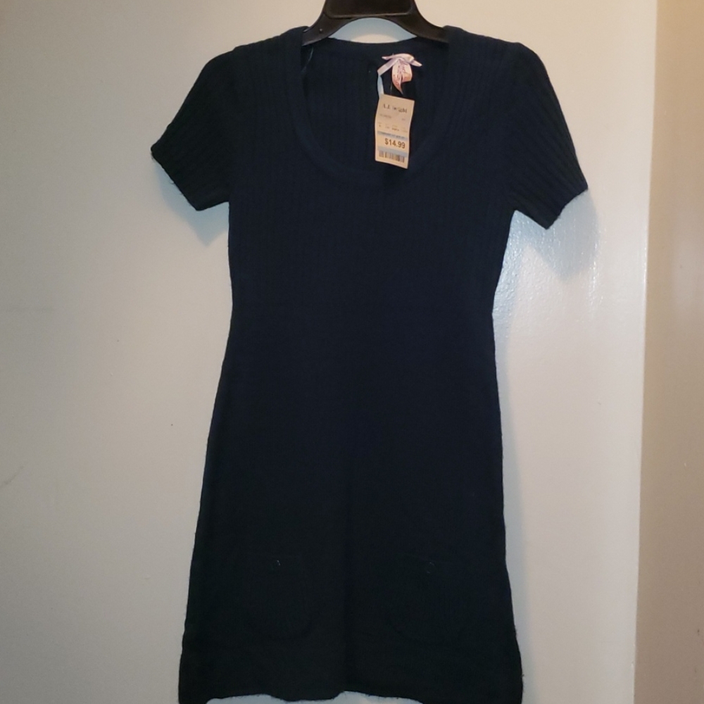 Forest green sweater dress